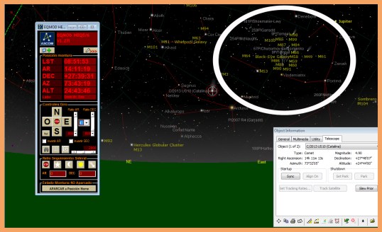 El grueso de galaxias Messier de primaveras y Catalina